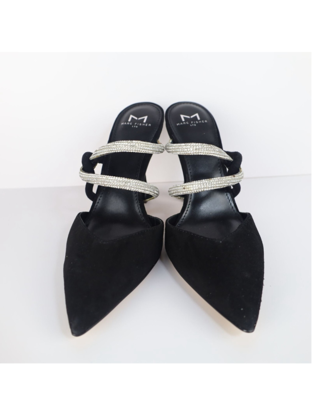 Marc Fisher LTD. Women's Candy High Heel Mules Black Size 9- 0326 - Picture 2 of 10